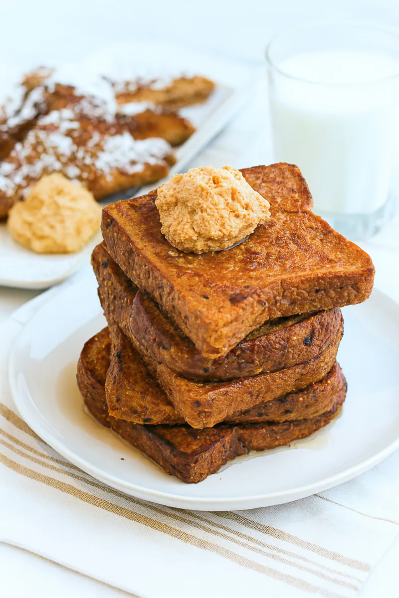 pumpkin french toast with whipped pumpkin butter