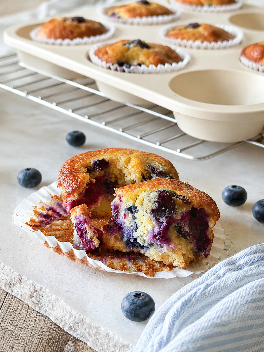 chickpea flour blueberry muffins